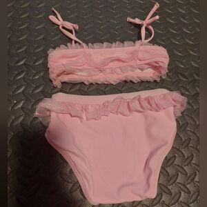 3 piece Pink Ruffled Swim Set